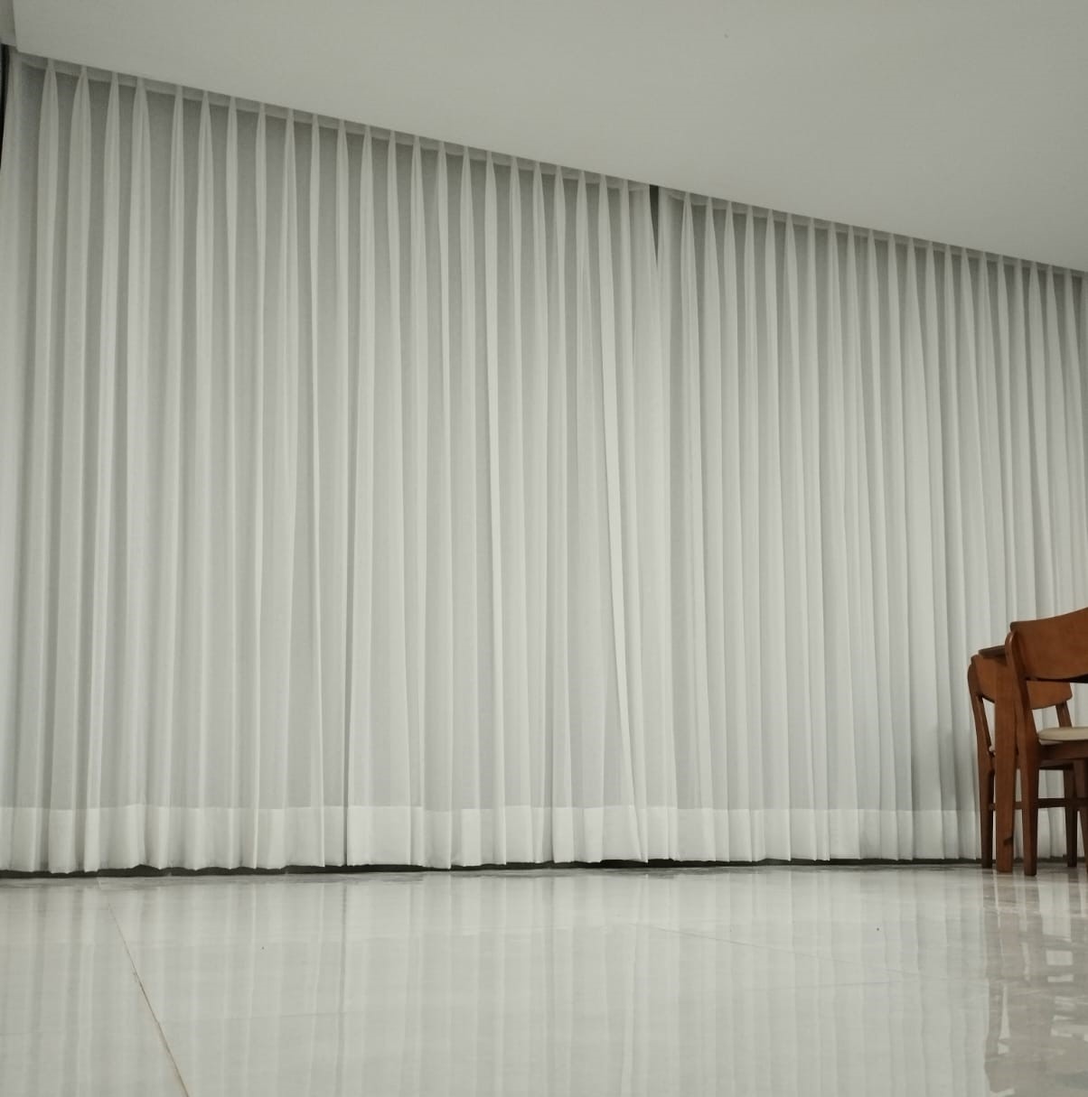 CORTINA LINHO IRLANDÊS NO SISTEMA WAVE C/ BLACKOUT 100% (P/ TRILHO OU TUBO TRILHO) - Imagem 2