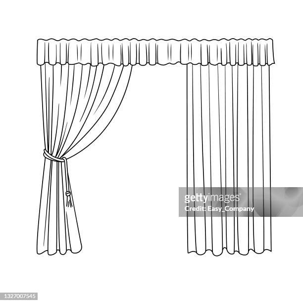 Cartoon curtain for Kids This is a vector illustration for preschool and home training for parents and teachers.