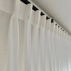 CORTINA DE VOIL LISO C/ SISTEMA WAVE (P/ TRILHO OU TUBO TRILHO)