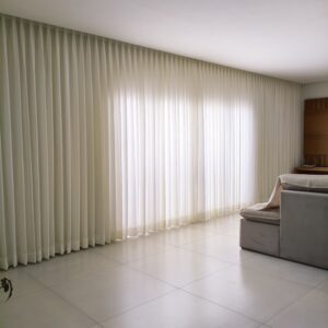 Cortina Linho Irlandês com Prega Americana + Forro MF Skin Peach para Trilho Suíço Max (cópia 4 trilho )